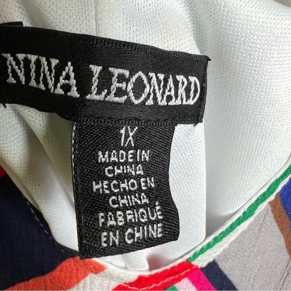 Nina Leonard Sleeveless Float Top multicolored size 1X NWT - Picture 5 of 6